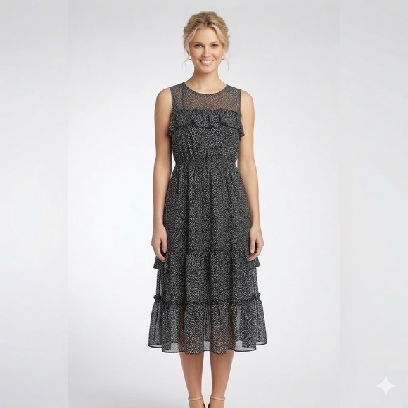 Nicole Miller Dresses & Skirts - Nicole Miller Sundress Black and White Sleeveless Elastic Waist Dress Size 16